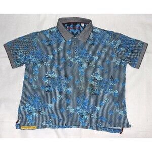 Robert Graham Classic Fit Men's Short Sleeve Golf Polo Shirt Size Medium
